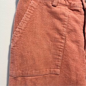 High waist wide leg corduroy pants, coral pink women’s medium